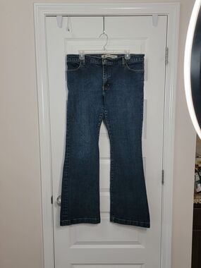 VTG GAP Long & Lean Stretch Jeans Midrise Womens 14R Bootcut Y2k  Blue